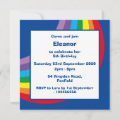 Carte Arc-en-ciel, nuages et pluie personnalisés Anniver (Dos)