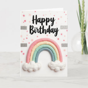 Carte Arc-en-ciel Pastel Douce
