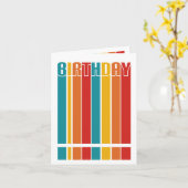 Carte arc-en-ciel rayé multicolore (Fleur jaune)