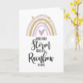 Carte Arc-en-ciel rester fort deuil fausse couche perte (Fleur jaune)