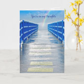 Carte arc-en-ciel sur la jetée pour penser à vous (Fleur jaune)