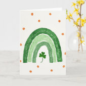 Carte Arc-en-Ciel Vert Shamrock (Fleur jaune)