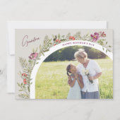 Carte Arc floral photo Bonne fête des mères grand-mère (Devant)