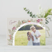 Carte Arc floral photo Bonne fête des mères grand-mère (Debout devant)