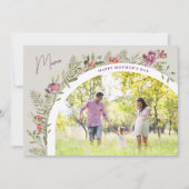 Carte Arc floral photo Bonne fête des mères maman (Devant)