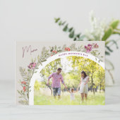 Carte Arc floral photo Bonne fête des mères maman (Debout devant)