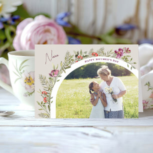 Carte Arc floral photo Bonne fête des mères Nana
