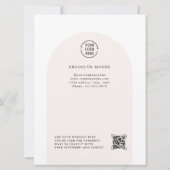 Carte Arc minimaliste moderne Boho | Circulaire de tarif (Dos)