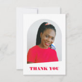 Carte Arc moderne tendance Pink Script Graduation (Devant)