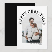 Carte Arc photo moderne Noël minimaliste (Devant / Derrière)