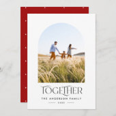 Carte Arc rouge photo moderne ensemble typographie (Devant / Derrière)