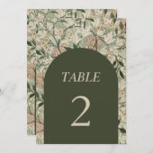 Carte Arc vintage végétal vert botanique Tableau 2 (Devant / Derrière)