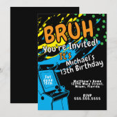 Carte Arcade Colorful Birthday Party Boys (Devant / Derrière)