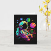 Carte Arcade Planètes Astronaute du jeu Universe (Fleur jaune)