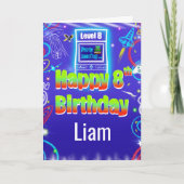 Carte Arcade Retro personnalisée 8e anniversaire (Devant)