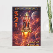 Carte Arcadia chum cola fusée lancement sci-fi anniversa (Devant)