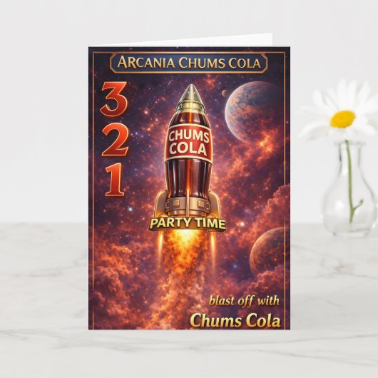 Carte Arcadia chum cola fusée lancement sci-fi anniversa (Petite plante)