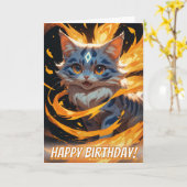 Carte Arcane Ember : Le Kitten Flamebound Familier (Fleur jaune)
