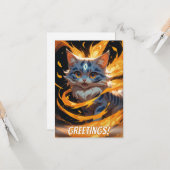 Carte Arcane Ember : Le Kitten Flamebound Familier (Devant/Arrière en situation)