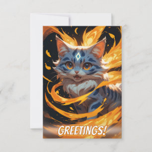 Carte Arcane Ember : Le Kitten Flamebound Familier
