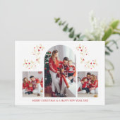 Carte Arch Effect Christmas Branches 3 Photos Collage (Debout devant)