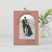 Carte Arch moderne Boho Mariage Enregistrer la date (Debout devant)