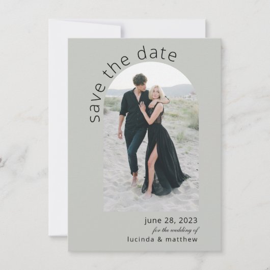 Carte Arch moderne Boho Mariage Enregistrer la date (Devant)