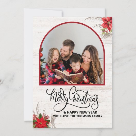 Carte Arch Quelle année en revue Photos Joyeux Noël (Devant)