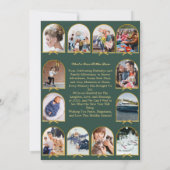 Carte Arch What Year Gold Bow Multi Photo Christmas (Dos)