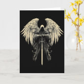 Carte Archange Gabriel Ange Chrétien Catholique Guerrier (Fleur jaune)