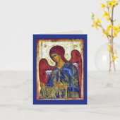 Carte Archange Gabriel Art chrétien byzantin (Fleur jaune)