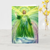Carte Archangel Raphael Healing Light Birthday (Fleur jaune)