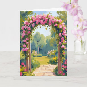 Carte Arche de fleurs de mariage Peinture de mariage à