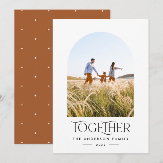 Carte Arche de rouille photo moderne ensemble typographi (Devant / Derrière)