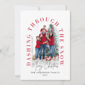 Carte Arche de typographie moderne 1 photo Noël (Devant)