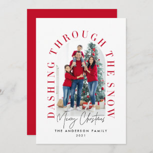 Carte Arche de typographie moderne 1 photo Noël