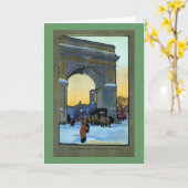 Carte Arche de Washington au crépuscule hivernal (Fleur jaune)