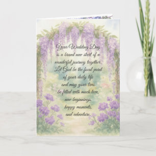 Carte Arche de wisteria pour mariage dans un jardin