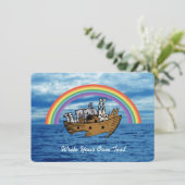Carte Arche et arc-en-ciel de Noé - Écrivez votre propre (Debout devant)