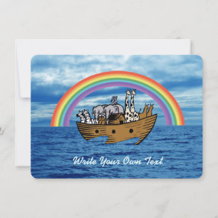 Carte Arche et arc-en-ciel de Noé - Écrivez votre propre