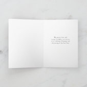 Carte Arche photo de Noël moderne avec Holly (Intérieur)