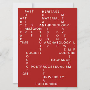 Carte Archéologie rouge et anthropologie Mot-croisé Puzz