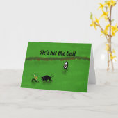 Carte archer frappe le taureau (Fleur jaune)