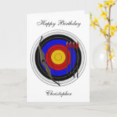 Carte Archery design Just Add Name Birthday (Fleur jaune)