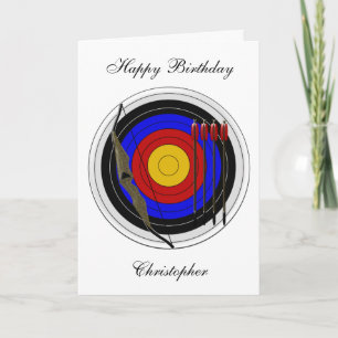Carte Archery design Just Add Name Birthday