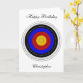 Carte Archery design Just Add Name Birthday (Fleur jaune)