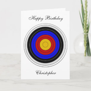 Carte Archery design Just Add Name Birthday