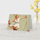 Carte Archery Pin-up (Fleur jaune)