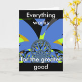 Carte Arches cool avec sphères fractales Art Design (Fleur jaune)