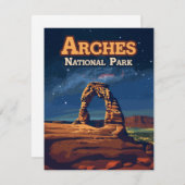 Carte Arches National Park Utah Delicate Arch Moab Card (Devant / Derrière)